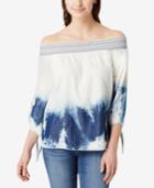 Vintage America Gina Tie-dyed Off-the-shoulder Top