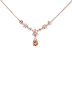 Givenchy Clear & Colored Crystal Lariat Necklace