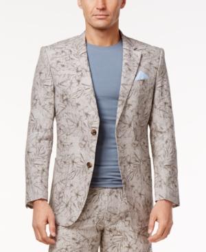 Tasso Elba Men's Floral Print Linen Sport Coat, Only At Macy's