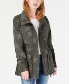 American Rag Juniors' Cotton Star-print Utility Jacket, Created For Macy's