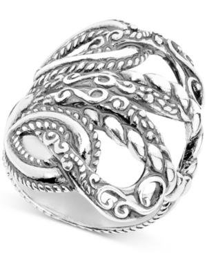 Lasting Connections Openwork Statement Ring In Sterling Silver
