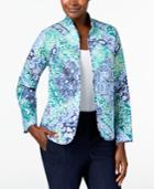 Alfred Dunner Montego Bay Printed Reversible Quilted Jacket