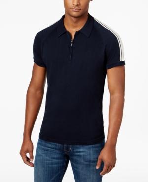 Ben Sherman Men's Cotton Zipper Sweater Polo