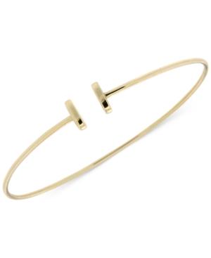 Double Bar Flex Bangle Bracelet In 10k Gold