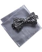 Alfani Men's Multi-mini Gingham Bow Tie & Solid Pocket Square Set, Created For Macy's