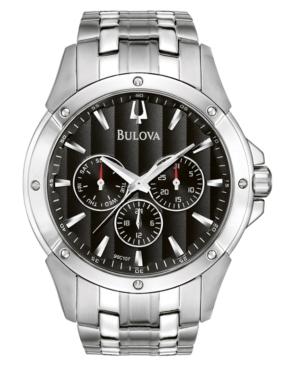 Bulova Watch, Men's Stainless Steel Bracelet 43mm 96c107