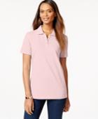 Karen Scott Short-sleeve Polo Top, Only At Macy's