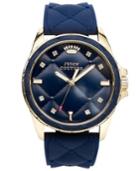 Juicy Couture Women's Stella Navy Quilted Silicone Strap Watch 40mm 1901099