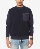 Sean John Men's Colorblocked Mixed-media Sweatshirt