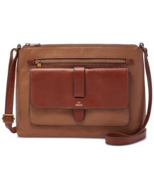 Fossil Kinley Glazed Pebbled Leather Crossbody