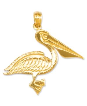 14k Gold Charm, Pelican Charm
