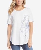 Karen Kane Floral-graphic T-shirt