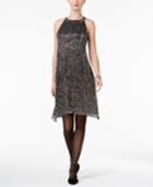 Alfani Petite Metallic Halter Dress, Created For Macy's