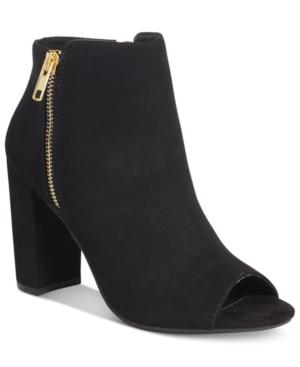 Material Girl Carena Peep-toe Booties, Created For Macy's Women's Shoes