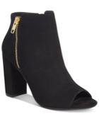 Material Girl Carena Peep-toe Booties, Created For Macy's Women's Shoes