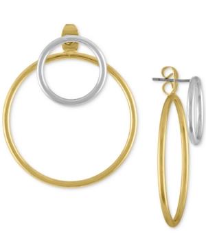 Rachel Rachel Roy Two-tone Front And Back Earrings