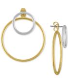 Rachel Rachel Roy Two-tone Front And Back Earrings