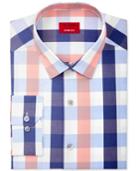 Alfani Men's Slim-fit Stretch Large Gingham Dress Shirt, Created For Macy's