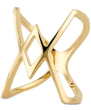 Sarah Chloe Geometric Statement Ring In 14k Gold-plated Sterling Silver (also Available In Sterling Silver)