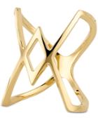 Sarah Chloe Geometric Statement Ring In 14k Gold-plated Sterling Silver (also Available In Sterling Silver)