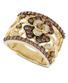 Le Vian Chocolate Diamonds Flower Ring (1 Ct. T.w.) In 14k Gold
