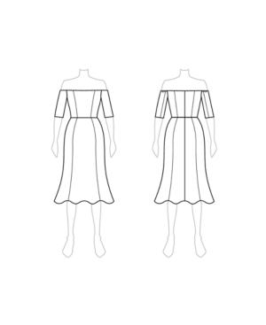 Customize: Switch To Petti Skirt - Fame And Partners Petti Length Off-the-shoulder Satin Dress