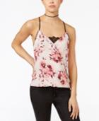 Lily Black Juniors' Lace-trim Camisole