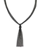 Inc International Concepts Black-tone Tassel Necklace, Only At Macy's