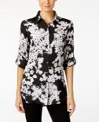 Calvin Klein Tab-sleeve Printed Tunic