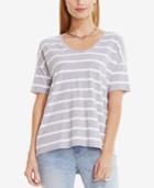 Two By Vince Camuto Striped High-low T-shirt