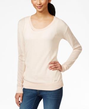 Calvin Klein Jeans Crew-neck Mesh Sweater