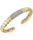 Diamond Pave Bangle Bracelet (7/8 Ct. T.w.) In 14k Gold Over Sterling Silver
