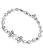Givenchy Silver-tone Multiple Crystal Flex Bracelet