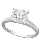 Arabella 14k White Gold Ring, Swarovski Zirconia Solitaire Engagement Ring (3-1/3 Ct. T.w.)