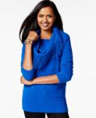 Charter Club Fringed Detachable-cowl Sweater, Only At Macy's