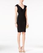 Betsy & Adam Seamed V-neck Dress