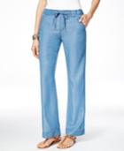 Inc International Concepts Denim Wide-leg Pants, Only At Macy's