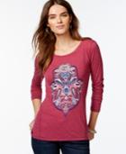 Lucky Lotus By Lucky Brand Long-sleeve Graphic T-shirt