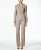 Le Suit Three-button Pinstriped Pantsuit