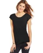 Style & Co. Modest Scoop-neck Tee, Only At Macy's