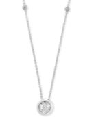 Bubbles By Effy Diamond Bezel 18 Pendant Necklace (1/2 Ct. T.w.) In 14k White Gold