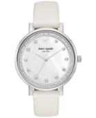 Kate Spade New York Women's Monterey White Leather Strap Watch 38mm Ksw1049