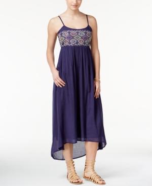Roxy Juniors' Wild Horses Embroidered High-low Dress
