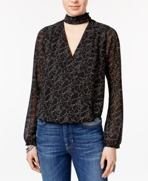 Guess Aiko Printed Choker Blouse