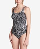 Calvin Klein Printed One-piece Swimsuit,a Macy's Exclusive Style Women's Swimsuit