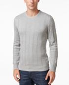 John Ashford Men's Crew-neck Striped-texture Sweater, Created For Macy's