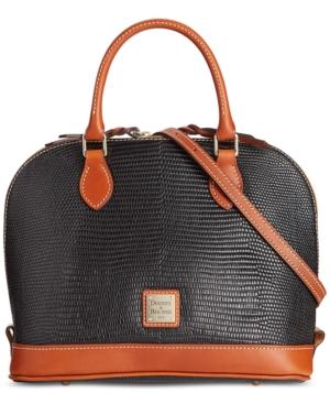 Dooney & Bourke Lizard-embossed Leather Zip Zip Satchel, Created For Macy's