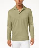 Tasso Elba Men's Upf 30+ Performance Long-sleeve Polo, Created For Macy's