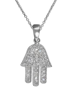 Effy Diamond Hamsa Pendant (1/4 Ct. T.w.) In 14k White Gold