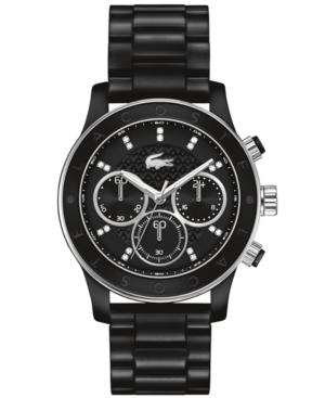 Lacoste Watch, Women's Chronograph Charlotte Black Tr90 Material Bracelet 40mm 2000806